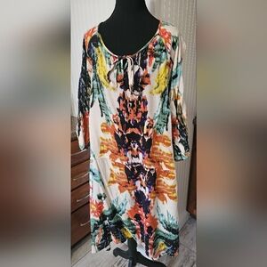 Angie NWT Multicolor Abstract Women's Dress XXXL 3X